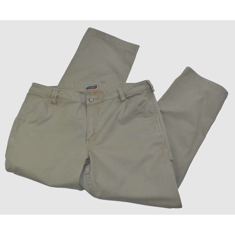 40 Grit by Duluth Trading Womens Pants Size 16 Beige Cargo Workwear Straight Leg